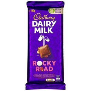 Cadbury Dairy Milk Rocky Road – Case of 4 × 16 × 180 g (64 bars total)